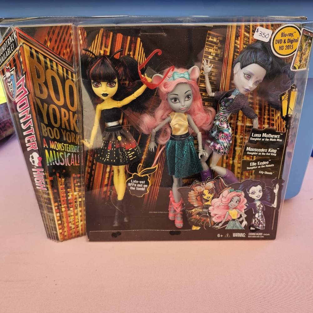 Set of 3 Boo York Monster High Dolls